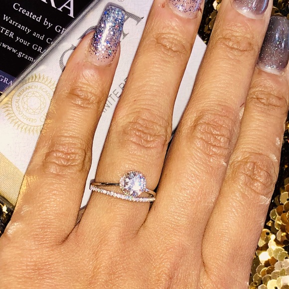 GRA Certified Diamond Engagement wedding promise ring WOW see video STUNNING VVS - Picture 4 of 7